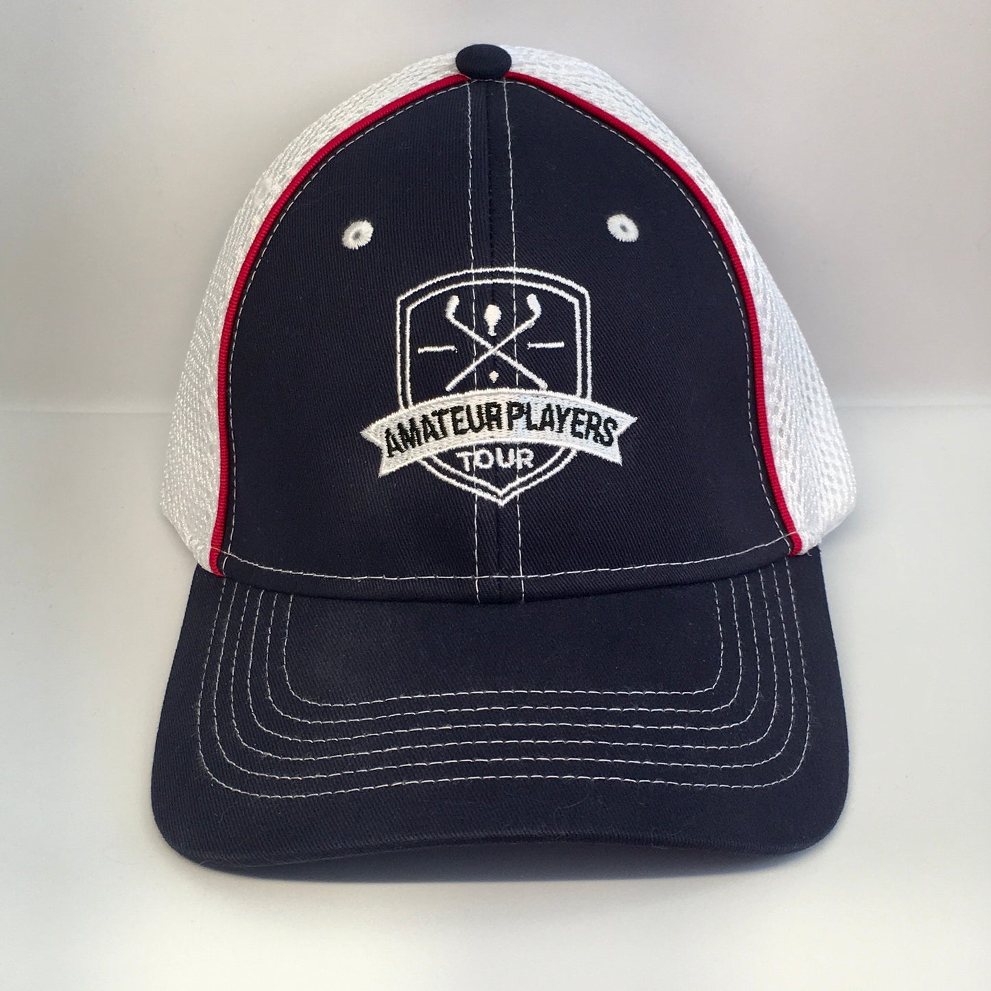Navy Sandwich Mesh Back Cap with Piping