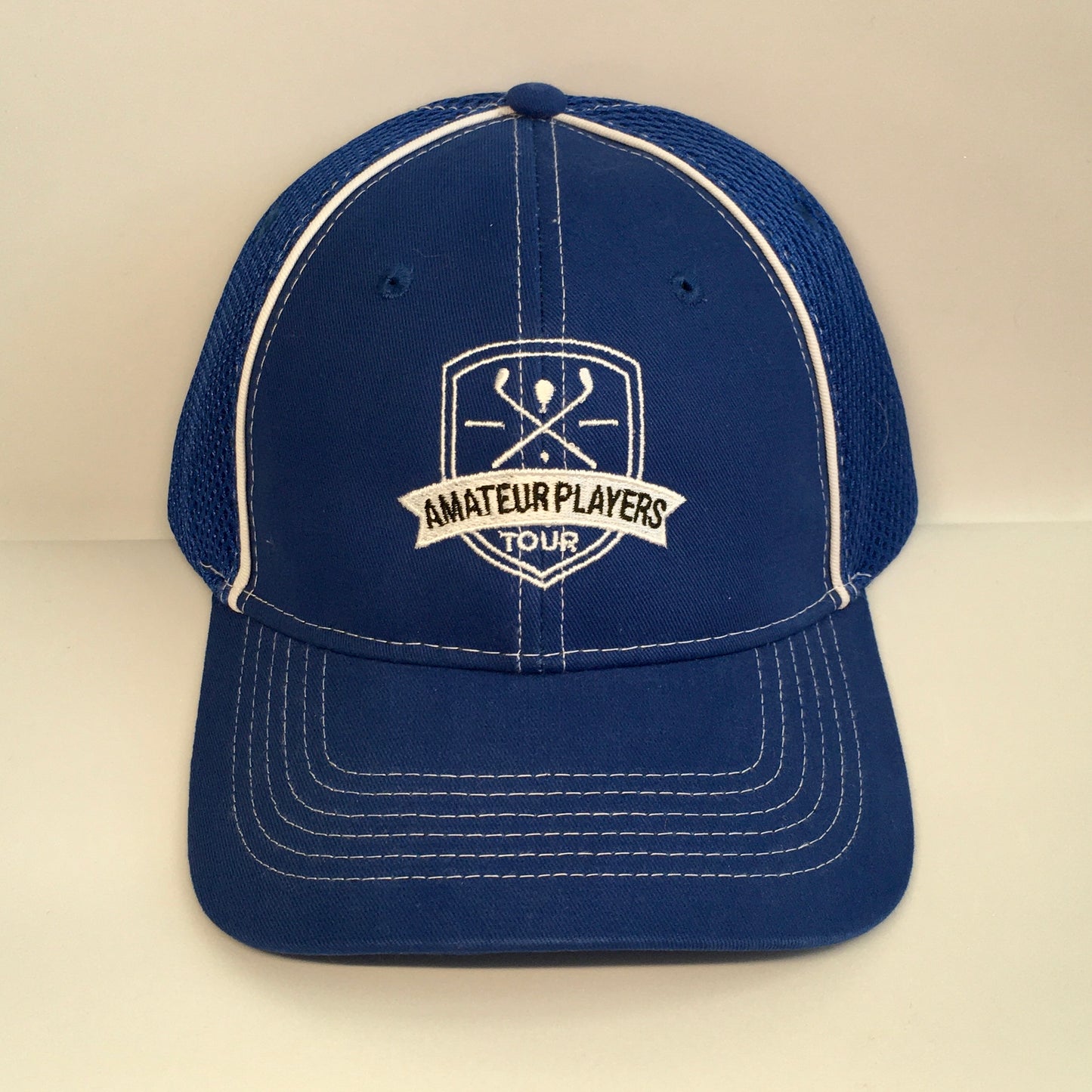 Royal Blue Sandwich Mesh Back Cap with Piping