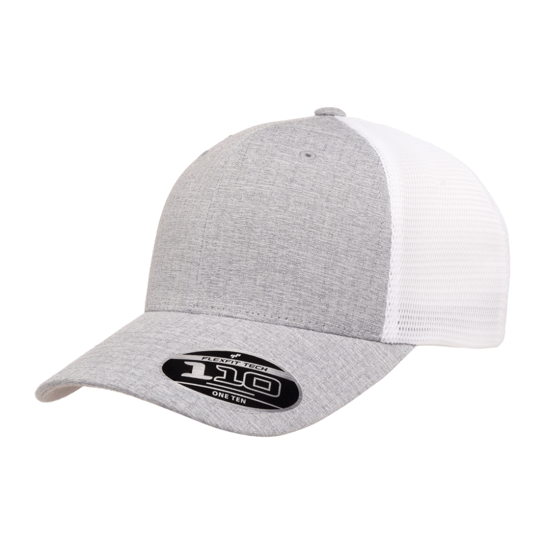 Flexfit 110 Hat - Silver Melange/White